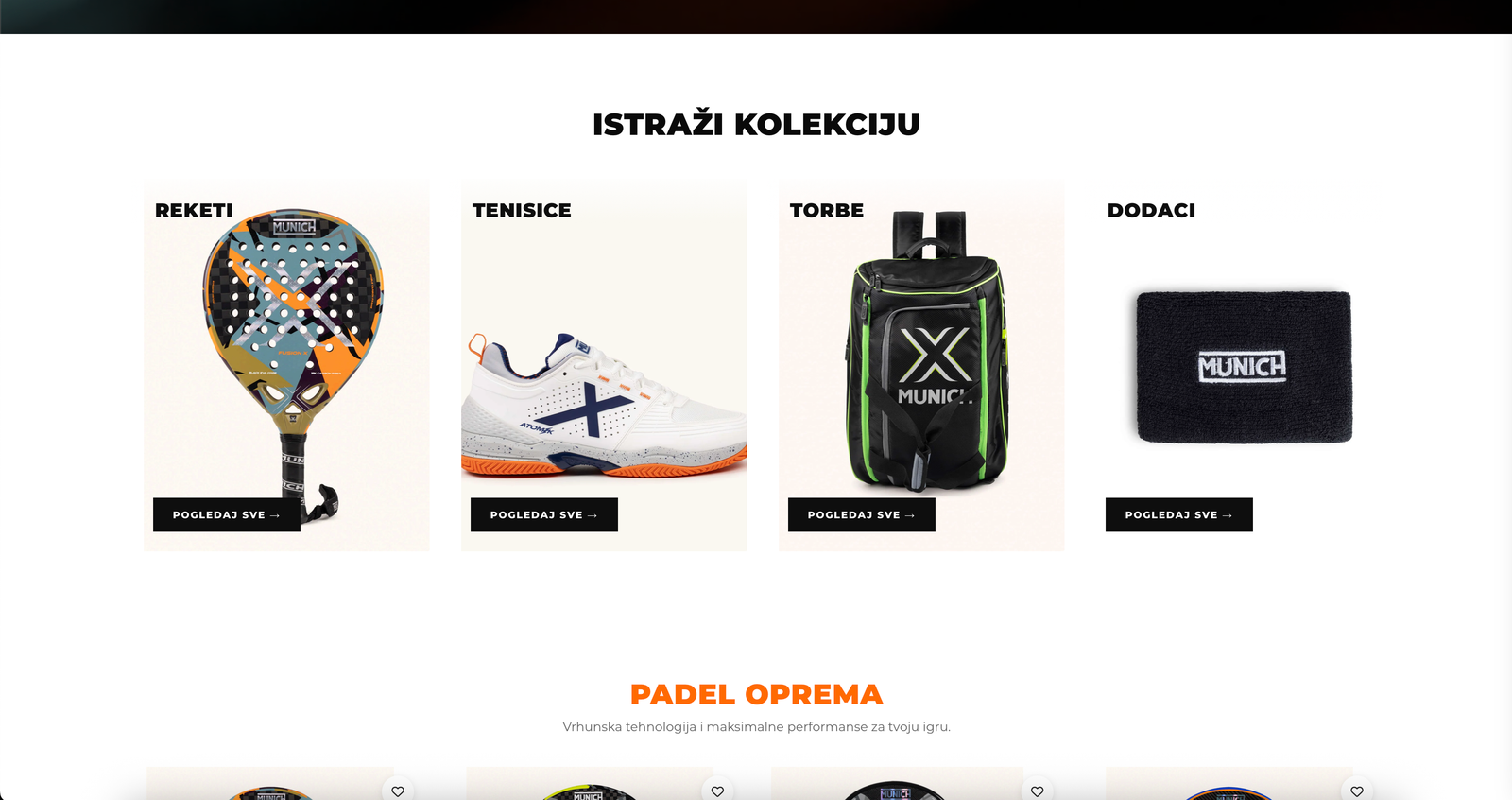 Padel Webshop screenshot 1